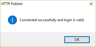 Success! The specified user credentials are correct.